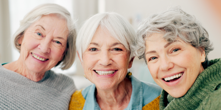 3 women smiling