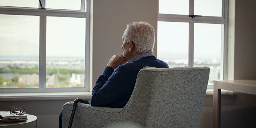 Older man living alone