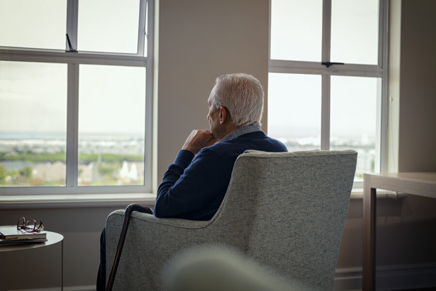Older man living alone