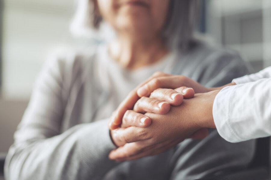 Senior woman requires skilled nursing at home